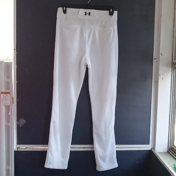 GUC Under Armour athletic pants white double snap size medium - Picture 7 of 7